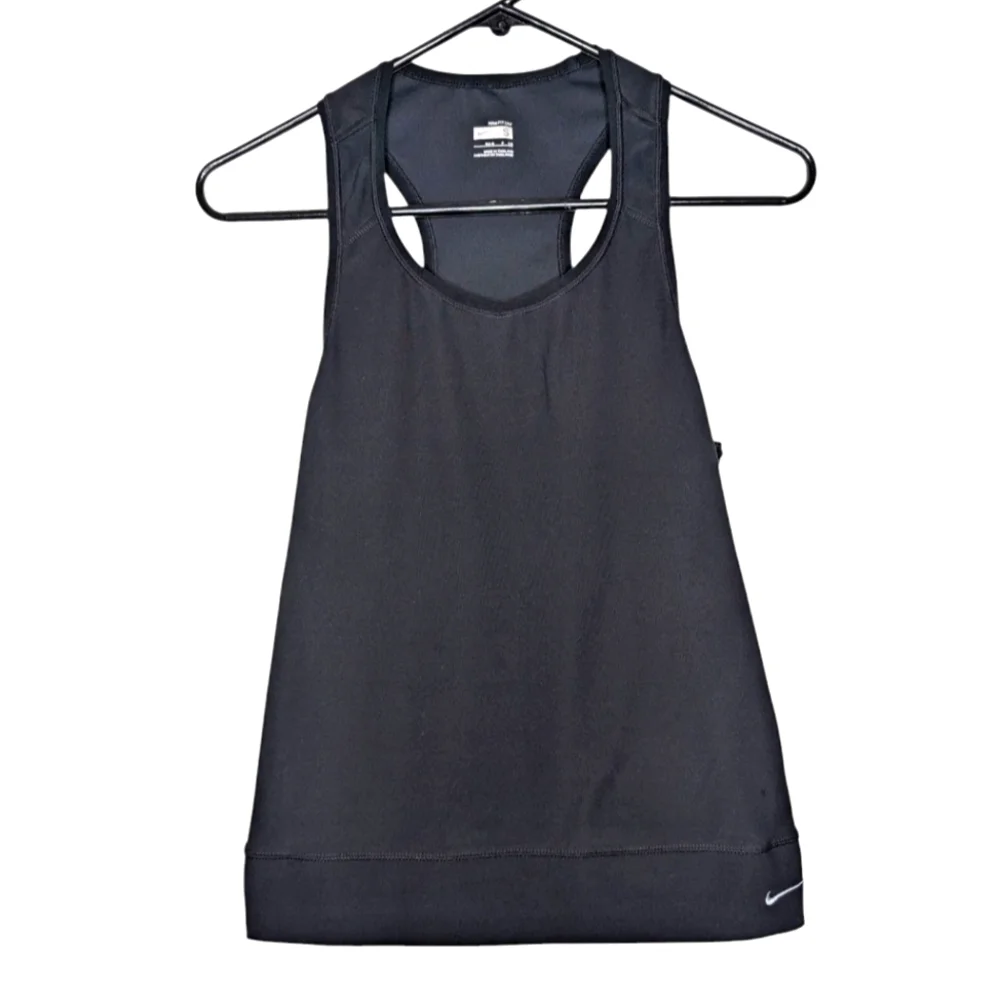 Nike Fit Dry Women's Black Racerback Athletic Workout Summer Tank Top Size Small
